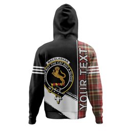 ScotsTee Shop Scottish MacGlashan Weathered Clan Crest Tartan Hoodie Quarter Personalized