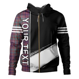 ScotsTee Shop Scottish MacIntyre of Glenorchy Weathered Clan Crest Tartan Hoodie Quarter Personalized