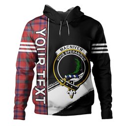 ScotsTee Shop Scottish MacNiven Weathered Clan Crest Tartan Hoodie Quarter Personalized