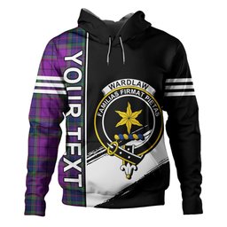 ScotsTee Shop Scottish Wardlaw Modern Clan Crest Tartan Hoodie Quarter Personalized