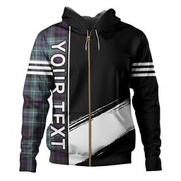 ScotsTee Shop Scottish MacNeil of Colonsay (MacNeil of Barra of Colonsay) Weathered Clan Crest Tartan Hoodie Quarter Personalized