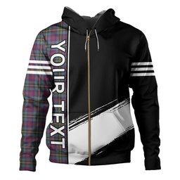 ScotsTee Shop Scottish Wood Weathered Clan Crest Tartan Hoodie Quarter Personalized