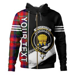 ScotsTee Shop Scottish Wauchope Clan Crest Tartan Hoodie Quarter Personalized