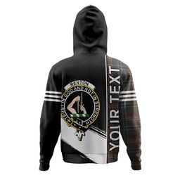ScotsTee Shop Scottish Renton Weathered Clan Crest Tartan Hoodie Quarter Personalized