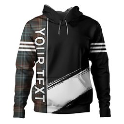 ScotsTee Shop Scottish Renton Weathered Clan Crest Tartan Hoodie Quarter Personalized