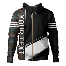 ScotsTee Shop Scottish Renton Weathered Clan Crest Tartan Hoodie Quarter Personalized