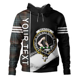 ScotsTee Shop Scottish Renton Weathered Clan Crest Tartan Hoodie Quarter Personalized