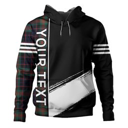 ScotsTee Shop Scottish Newlands (Walker Newlands) Modern Clan Crest Tartan Hoodie Quarter Personalized