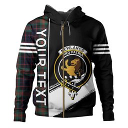 ScotsTee Shop Scottish Newlands (Walker Newlands) Modern Clan Crest Tartan Hoodie Quarter Personalized
