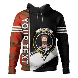 ScotsTee Shop Scottish Menzies Ancient Clan Crest Tartan Hoodie Quarter Personalized