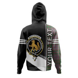 ScotsTee Shop Scottish MacPherson of Glentruim Modern Clan Crest Tartan Hoodie Quarter Personalized