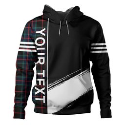 ScotsTee Shop Scottish Nairn Modern Clan Crest Tartan Hoodie Quarter Personalized