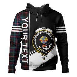 ScotsTee Shop Scottish Nairn Modern Clan Crest Tartan Hoodie Quarter Personalized