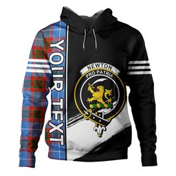 ScotsTee Shop Scottish Newton Clan Crest Tartan Hoodie Quarter Personalized