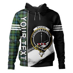 ScotsTee Shop Scottish Rankin (Dalgliesh) Ancient Clan Crest Tartan Hoodie Quarter Personalized