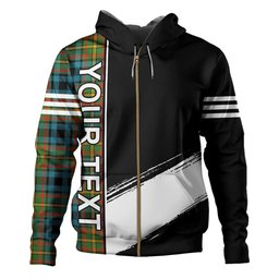 ScotsTee Shop Scottish MacLeish Ancient Clan Crest Tartan Hoodie Quarter Personalized