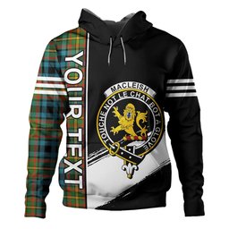 ScotsTee Shop Scottish MacLeish Ancient Clan Crest Tartan Hoodie Quarter Personalized