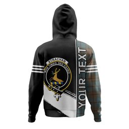 ScotsTee Shop Scottish Strachan Weathered Clan Crest Tartan Hoodie Quarter Personalized