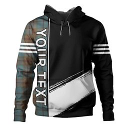 ScotsTee Shop Scottish Strachan Weathered Clan Crest Tartan Hoodie Quarter Personalized