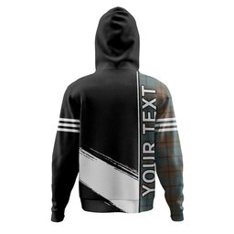 ScotsTee Shop Scottish Strachan Weathered Clan Crest Tartan Hoodie Quarter Personalized
