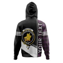 ScotsTee Shop Scottish MacIver of Strome Weathered Clan Crest Tartan Hoodie Quarter Personalized