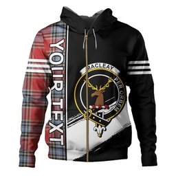 ScotsTee Shop Scottish MacLeay Weathered Clan Crest Tartan Hoodie Quarter Personalized