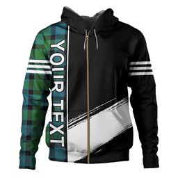 ScotsTee Shop Scottish MacTaggart Ancient Clan Crest Tartan Hoodie Quarter Personalized
