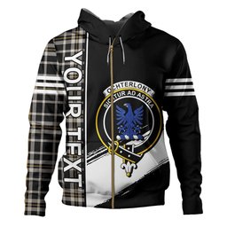 ScotsTee Shop Scottish Ochterlony (Auchterlony) Ancient Clan Crest Tartan Hoodie Quarter Personalized