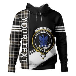 ScotsTee Shop Scottish Ochterlony (Auchterlony) Ancient Clan Crest Tartan Hoodie Quarter Personalized