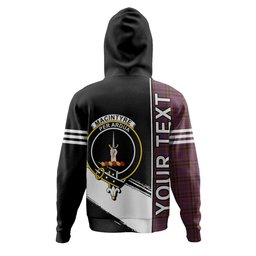 ScotsTee Shop Scottish MacIntyre of Littleport Weathered Clan Crest Tartan Hoodie Quarter Personalized