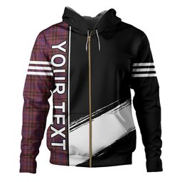ScotsTee Shop Scottish MacIntyre of Littleport Weathered Clan Crest Tartan Hoodie Quarter Personalized