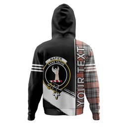 ScotsTee Shop Scottish Napier Rose Ancient Clan Crest Tartan Hoodie Quarter Personalized