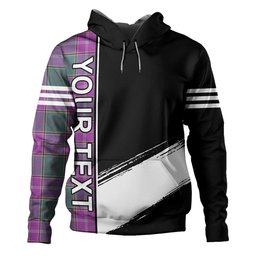 ScotsTee Shop Scottish Pringle Weathered Clan Crest Tartan Hoodie Quarter Personalized