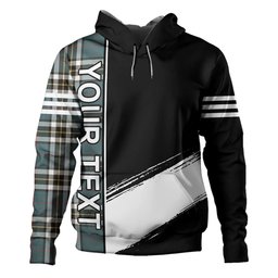 ScotsTee Shop Scottish Thomson Blue (MacThomas Blue Thompson Dress) Weathered Clan Crest Tartan Hoodie Quarter Personalized