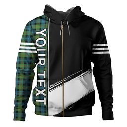ScotsTee Shop Scottish Murray of Atholl (Murray) Ancient Clan Crest Tartan Hoodie Quarter Personalized