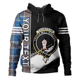ScotsTee Shop Scottish Thompson Variant (Thomson Variant) Ancient Clan Crest Tartan Hoodie Quarter Personalized