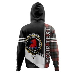 ScotsTee Shop Scottish Murdoch Weathered Clan Crest Tartan Hoodie Quarter Personalized