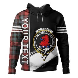 ScotsTee Shop Scottish Murdoch Weathered Clan Crest Tartan Hoodie Quarter Personalized