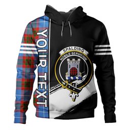 ScotsTee Shop Scottish Spalding Clan Crest Tartan Hoodie Quarter Personalized