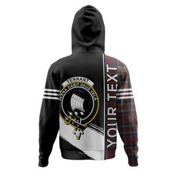 ScotsTee Shop Scottish Tennant Weathered Clan Crest Tartan Hoodie Quarter Personalized