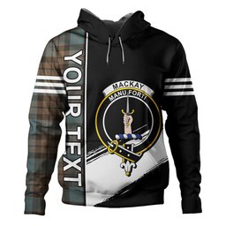 ScotsTee Shop Scottish MacKay Weathered Clan Crest Tartan Hoodie Quarter Personalized