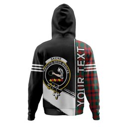 ScotsTee Shop Scottish Skene Modern Clan Crest Tartan Hoodie Quarter Personalized