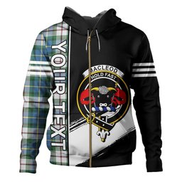 ScotsTee Shop Scottish MacLeod of California Ancient Clan Crest Tartan Hoodie Quarter Personalized