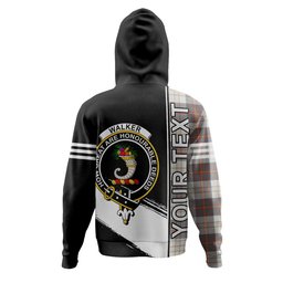 ScotsTee Shop Scottish Walker Dress Weathered Clan Crest Tartan Hoodie Quarter Personalized
