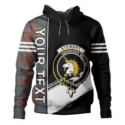 ScotsTee Shop Scottish Stewart of Appin Hunting Weathered Clan Crest Tartan Hoodie Quarter Personalized
