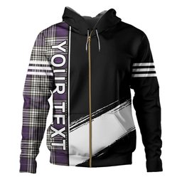 ScotsTee Shop Scottish Napier Weathered Clan Crest Tartan Hoodie Quarter Personalized