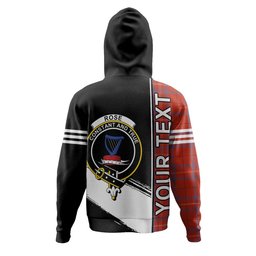 ScotsTee Shop Scottish Rose of Kilravock Ancient Clan Crest Tartan Hoodie Quarter Personalized