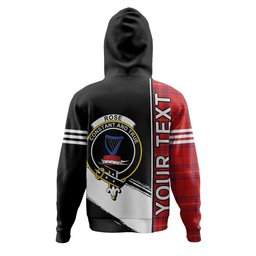 ScotsTee Shop Scottish Rose of Kilravock Modern Clan Crest Tartan Hoodie Quarter Personalized