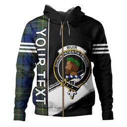 ScotsTee Shop Scottish Muir Modern Clan Crest Tartan Hoodie Quarter Personalized