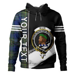 ScotsTee Shop Scottish Muir Modern Clan Crest Tartan Hoodie Quarter Personalized